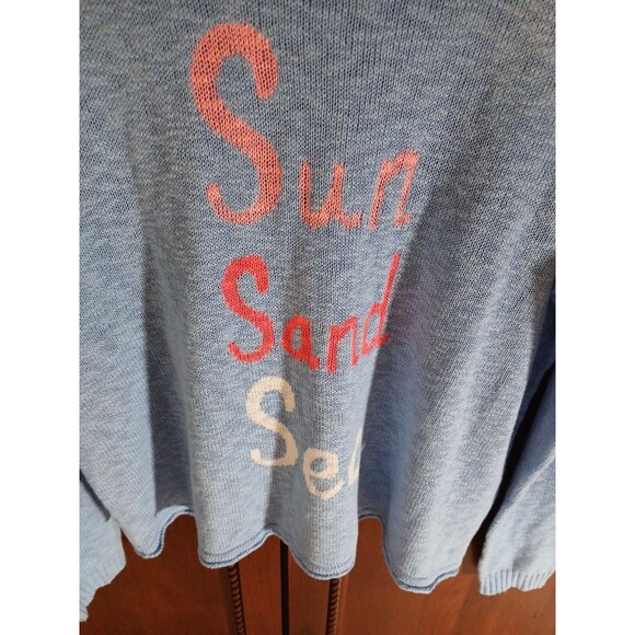 Lilly Pulitzer Women's Size L Pippy Blue Peri Sun Sand Sea Sweater - Picture 5 of 10